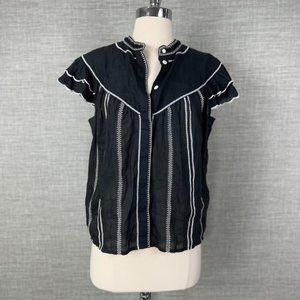 RARE!!!!  Frame Linen Top - S